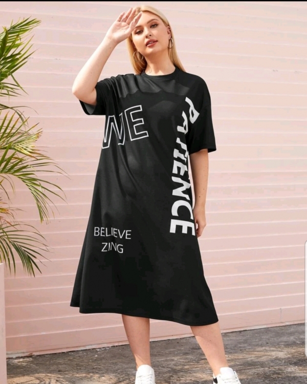 Letter Graphic tee dress
