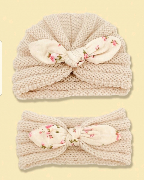Baby bow Decor hat and hair band
