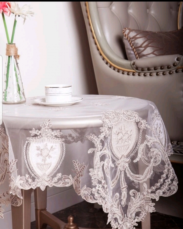 Flower Embroidery Lace tablecloth Flor