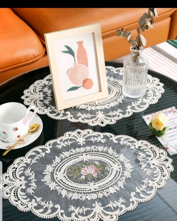 Flower Embroidery Placemats